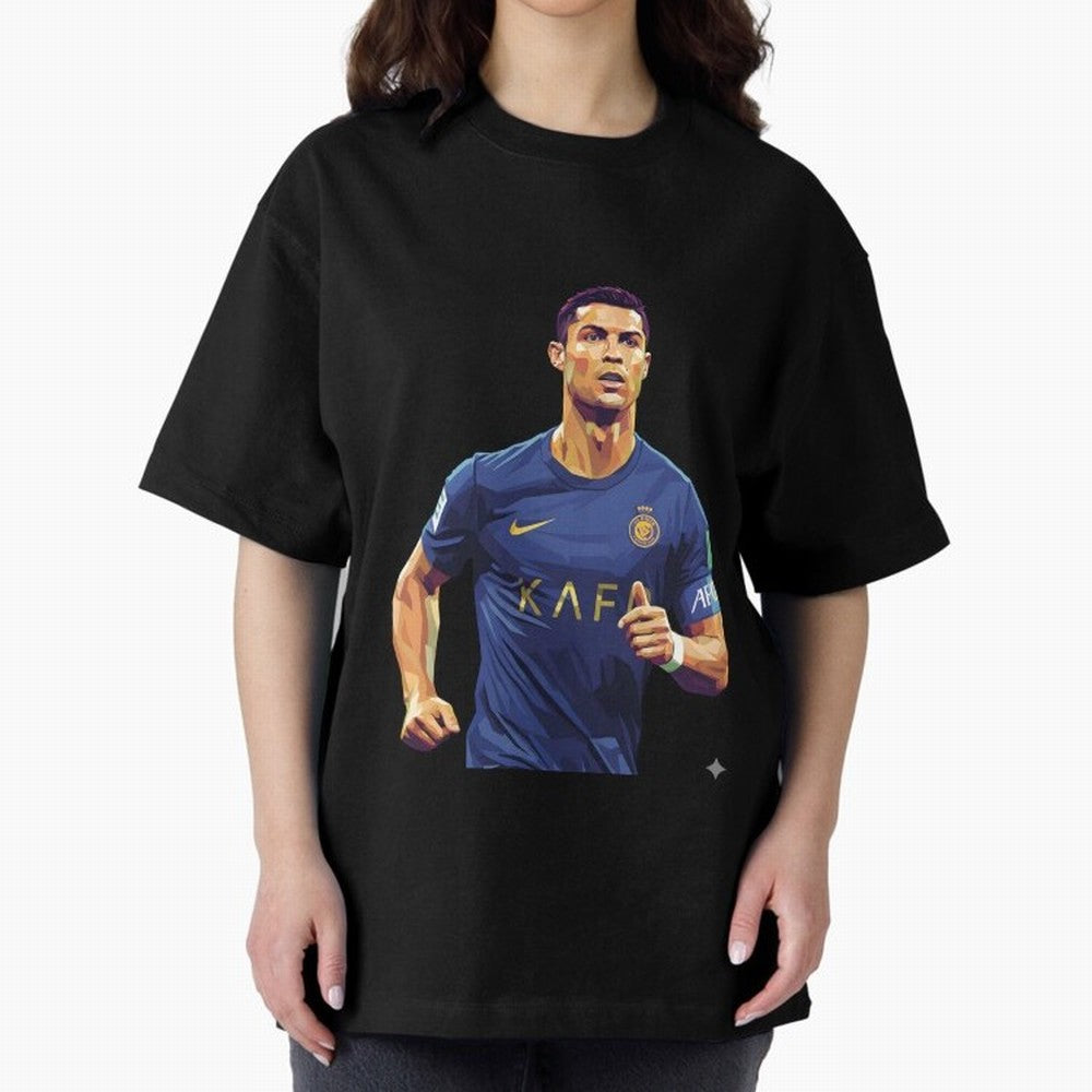 Ronaldo pop art Oversized T-Shirt Back Your Heroes with FIFA World Cup 2026 Built around Cristiano Ronaldo, Haaland and CR7, Spain and Netherlands Energy, Match Day Excitement, Supporter Culture, Golden Goals and Global Football Passion; Ideal for