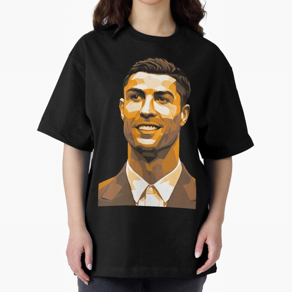 Ronaldo Oversized T-Shirt Relive the Noise and Pride of the FIFA World Cup 2026 Journey through Haaland and Mbappe Highlights, Portugal Pride, Vintage Soccer Flavor, Modern Football Stars, National Flags and Final Night Emotion; Great for