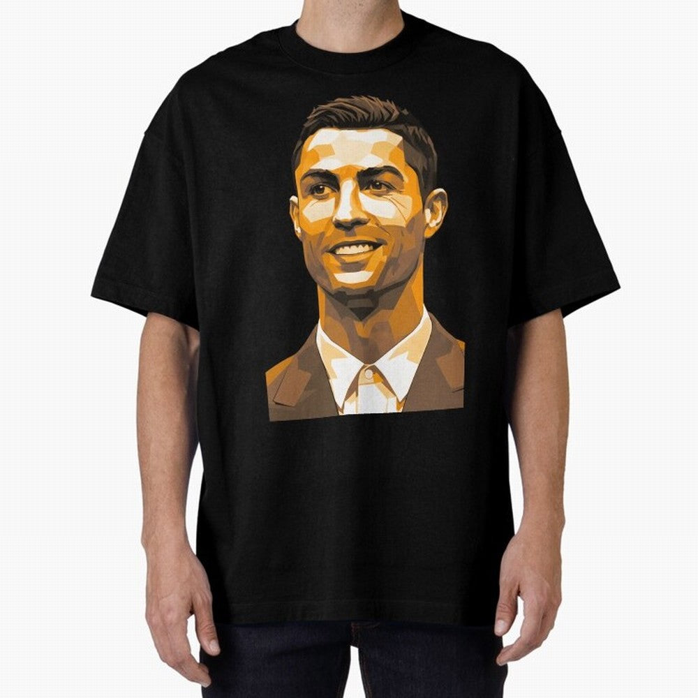 Ronaldo Oversized T-Shirt Relive the Noise and Pride of the FIFA World Cup 2026 Journey through Haaland and Mbappe Highlights, Portugal Pride, Vintage Soccer Flavor, Modern Football Stars, National Flags and Final Night Emotion; Great for