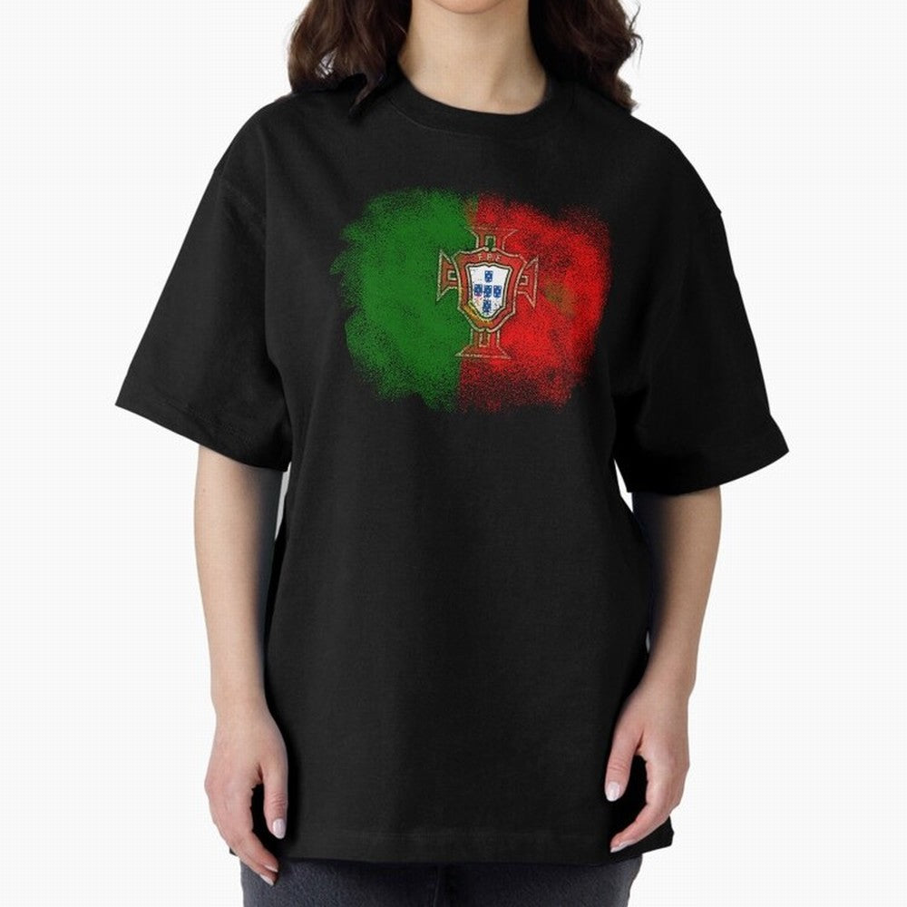 Portugal Oversized T-Shirt Carry the Colors and Pride of FIFA World Cup 2026 USA Canada Mexico for Fans of CR7 and England, France and Netherlands, Bringing Match Day Excitement, Supporter Culture, Golden Goals and Global Football Passion; Great