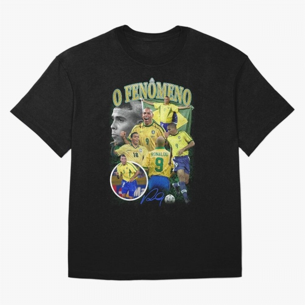 O Fenomeno Ronaldo Oversized T-Shirt Show Your Love for FIFA World Cup 2026 Spirit, Highlighting Spain, CR7 and Messi, Vintage Soccer Flavor, Modern Football Stars, National Flags and Final Night Emotion; Perfect for People Who Love Argentina,