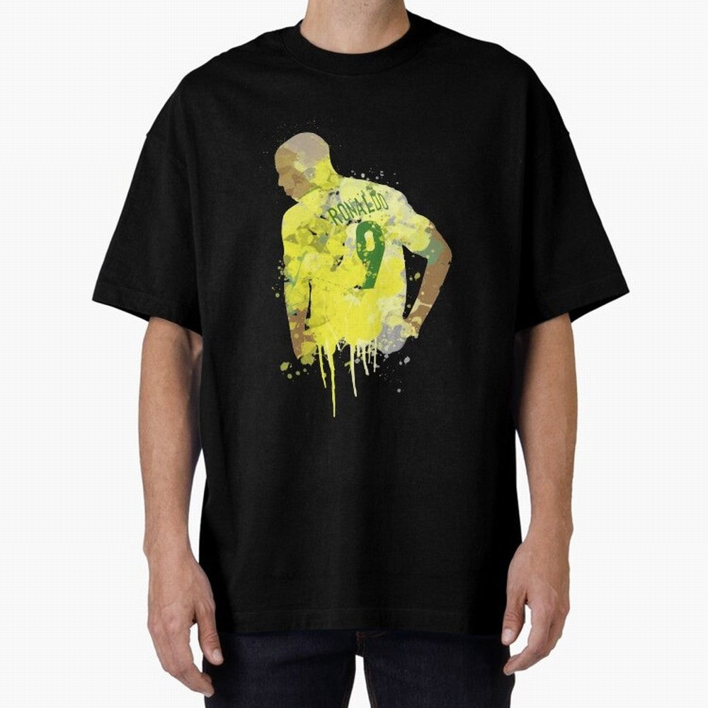 Ronaldo Brazil Legend Art Oversized T-Shirt Bring International Match Energy to FIFA World Cup 2026 Group Stage for Fans of Neymar and Netherlands, Bringing Championship Spirit, Famous Goals, Roaring Crowds and International Football Unity; Great