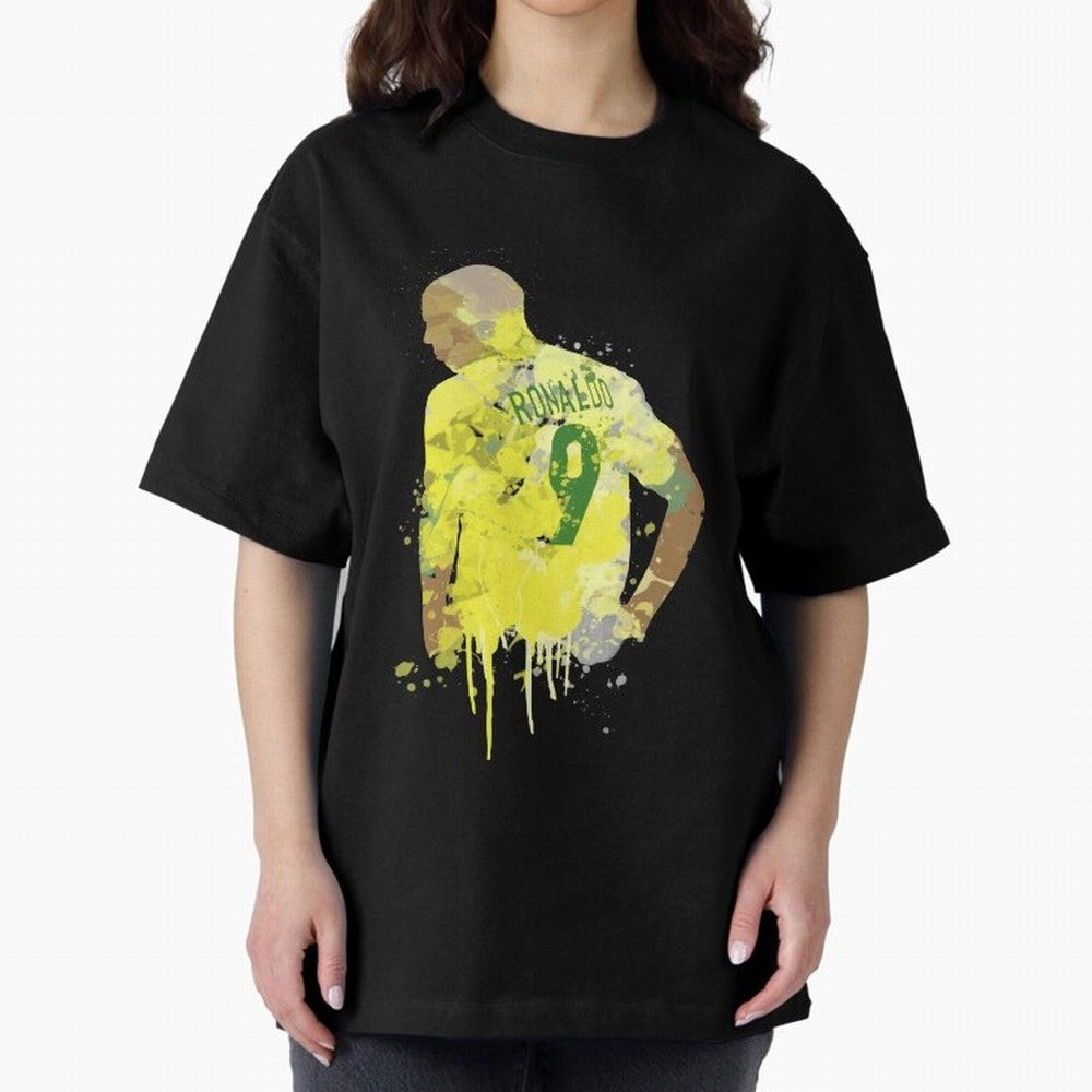 Ronaldo Brazil Legend Art Oversized T-Shirt Bring International Match Energy to FIFA World Cup 2026 Group Stage for Fans of Neymar and Netherlands, Bringing Championship Spirit, Famous Goals, Roaring Crowds and International Football Unity; Great