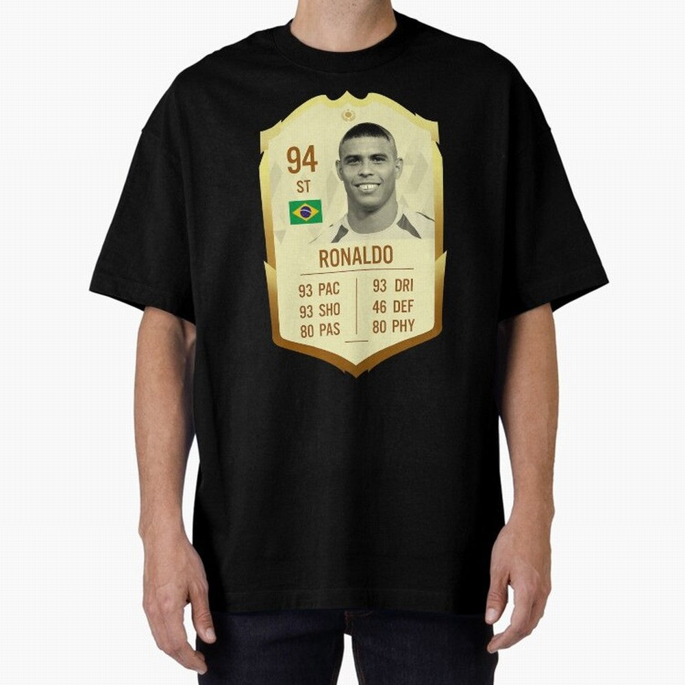 Ronaldo Ultimate Card Oversized T-Shirt Join the Countdown to Match Day Hype around FIFA World Cup 2026 Group Stage, CR7 and Messi, England and Germany, Soccer Culture, Superstar Moments, National Team Dreams and Competitive Fire; Ideal for