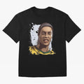 Illustration Ronaldinho Art Oversized T-Shirt Celebrate Fan Favorites in FIFA World Cup 2026 Spirit, Made for Argentina, France and Brazil, Messi, Game Day Rituals, Football Legends, Country Pride and the Road to the Final; Perfect for Fans,