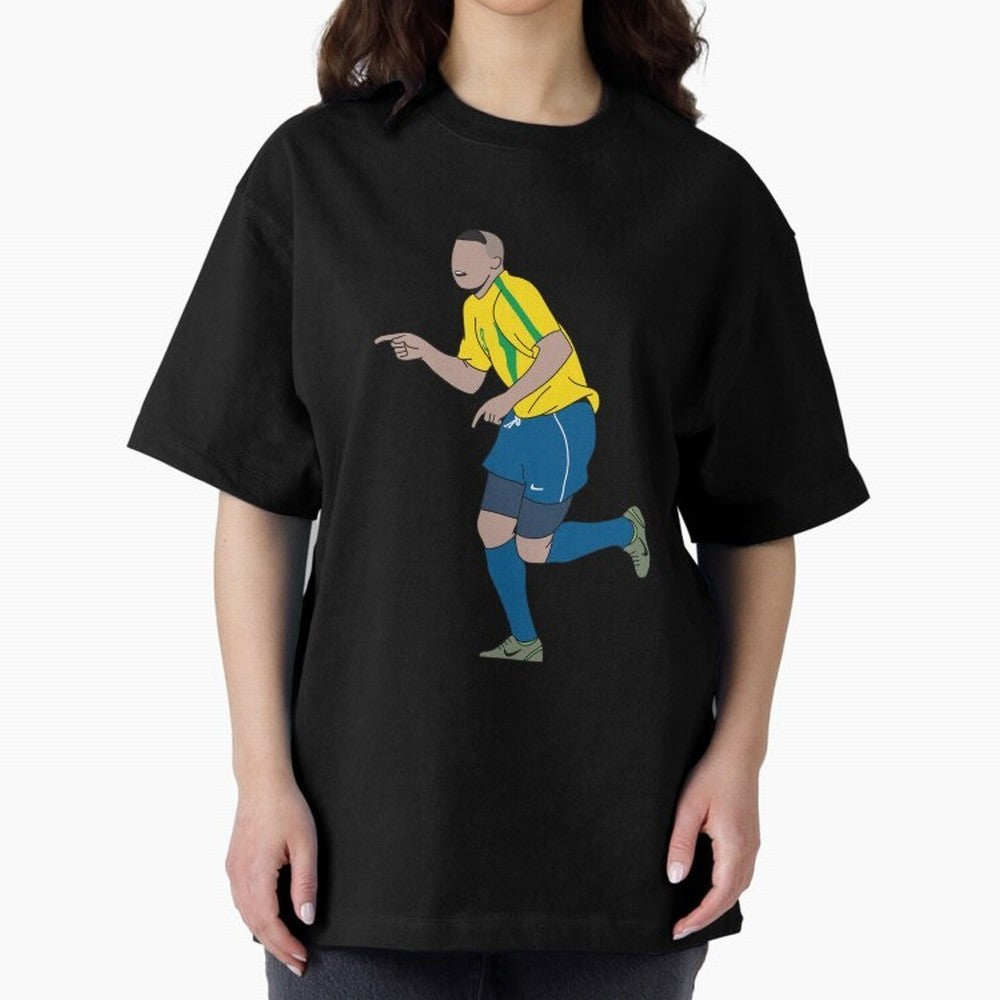 Ronaldo R9 Brazil (2002 WC) Oversized T-Shirt Relive Legendary Nights from FIFA World Cup 2026 USA Canada Mexico Highlighting Haaland and Mbappe, Spain and Netherlands Energy, Football Passion, Legendary Performances, Festival Vibes and Supporter