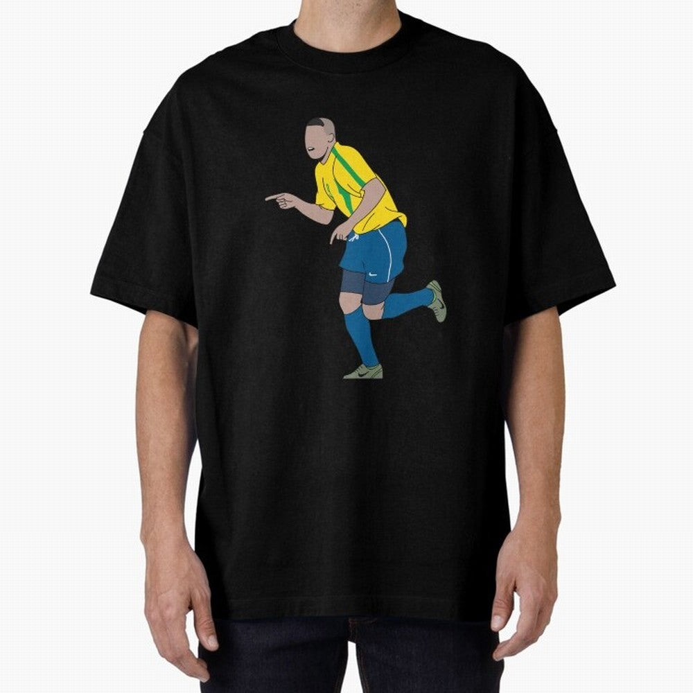 Ronaldo R9 Brazil (2002 WC) Oversized T-Shirt Relive Legendary Nights from FIFA World Cup 2026 USA Canada Mexico Highlighting Haaland and Mbappe, Spain and Netherlands Energy, Football Passion, Legendary Performances, Festival Vibes and Supporter