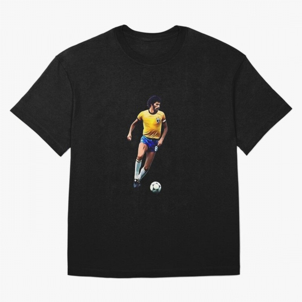 Legends of The Beautiful Game Cartoon Collection Legends Socrates Cartoon Artwork9 Oversized T-Shirt Discover Global Football Passion for FIFA World Cup 2026, Made for Messi and Cristiano Ronaldo, Spain and Netherlands, Football History, Final