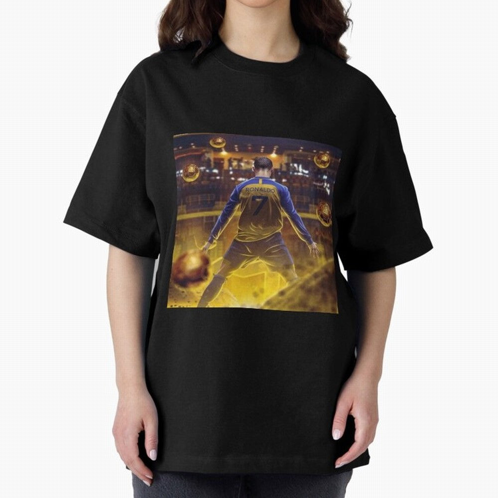 Ronaldo al nassr Oversized T-Shirt Relive FIFA World Cup 2026 USA Canada Mexico Spirit, Celebrating England, France and Netherlands, Neymar, Vintage Soccer Flavor, Modern Football Stars, National Flags and Final Night Emotion; Created for Match Day