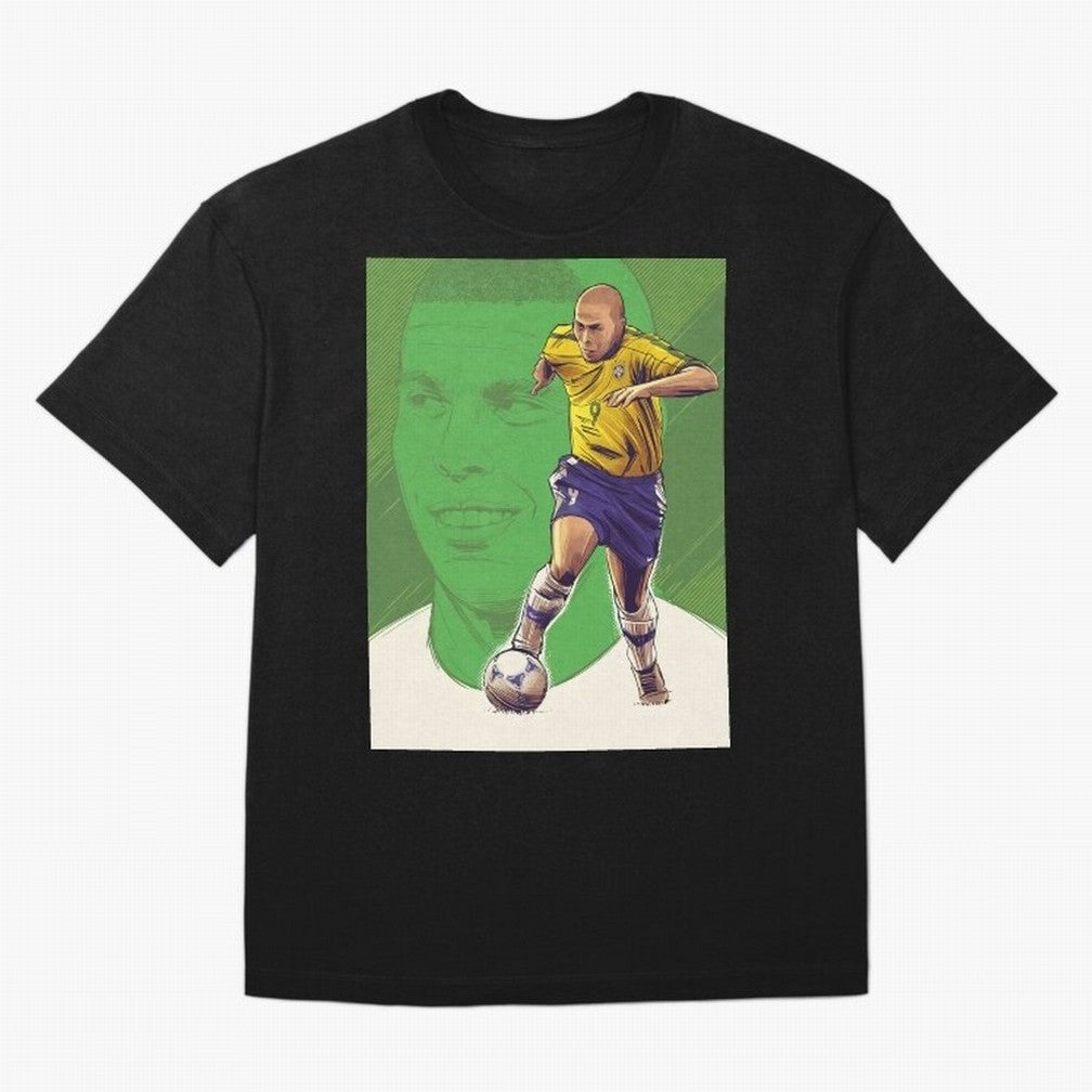 Wallpaper Ronaldo Nazario Oversized T-Shirt Celebrate Soccer Greatness during Match Day Hype around FIFA World Cup 2026, Messi, Brazil, Vintage Soccer Flavor, Modern Football Stars, National Flags and Final Night Emotion; Made for Collectors Who