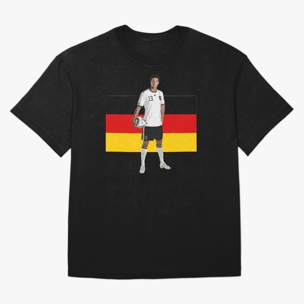 Michael Ballack - German Football Legend Oversized T-Shirt Showcase FIFA World Cup 2026 Group Stage Spirit, Featuring Netherlands, Cristiano Ronaldo, Stadium Memories, Football Loyalty, International Chants and Championship Tradition; Perfect for