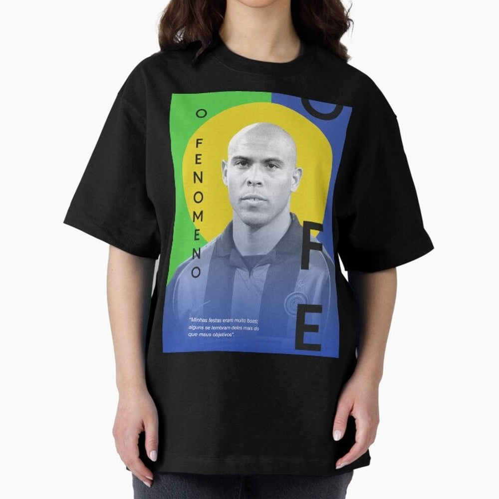 O Phenomenon Oversized T-Shirt Support Iconic Players in the FIFA World Cup 2026 USA Canada Mexico Journey through Mbappe and Neymar Highlights, England and Germany Pride, Retro Football Energy, Iconic Rivalries, Trophy Chase Drama and Stadium