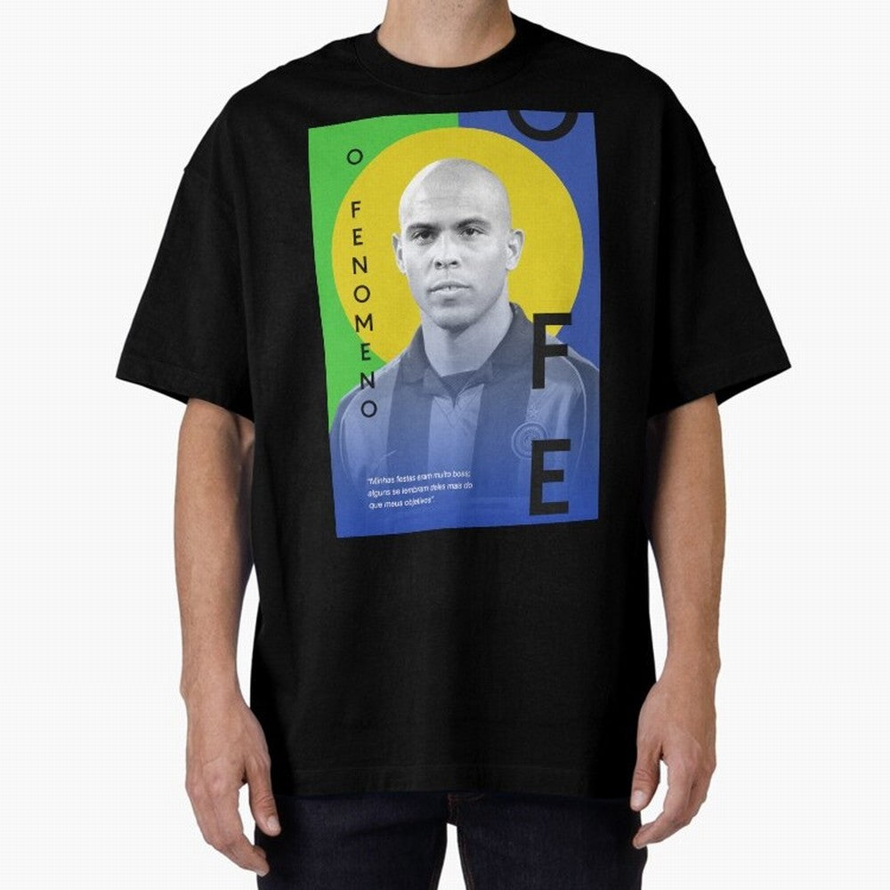 O Phenomenon Oversized T-Shirt Support Iconic Players in the FIFA World Cup 2026 USA Canada Mexico Journey through Mbappe and Neymar Highlights, England and Germany Pride, Retro Football Energy, Iconic Rivalries, Trophy Chase Drama and Stadium