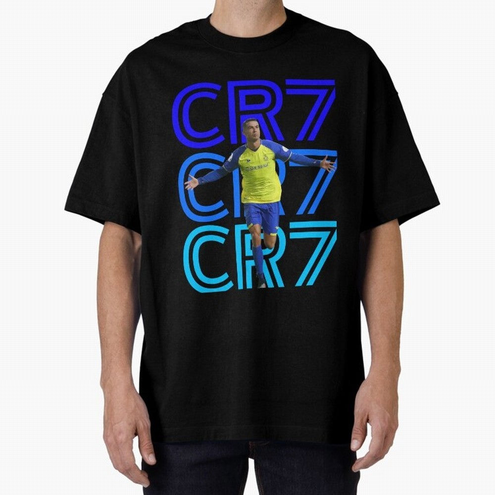 Christiano Ronaldo CR7 Oversized T-Shirt Feel the Roar of Match Day Hype around FIFA World Cup 2026, Messi and Cristiano Ronaldo, Argentina and Brazil, Football History, Final Match Energy, Crowd Noise and Once in a Lifetime Moments; Built for