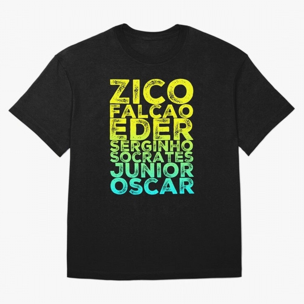 Brazil 1982 zico socrates eder best team never to win world cup79 Oversized T-Shirt Bring World Football Passion into the FIFA World Cup 2026 Journey through Messi Highlights, France and Portugal Pride, Fan Favorite Moments, National Team Passion,