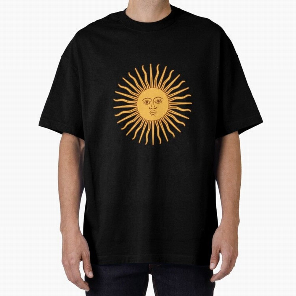 Argentina's Sun Oversized T-Shirt Celebrate Football Dreams Across FIFA World Cup 2026 Spirit, Featuring England and Germany, Messi, Neymar and Mbappe, Football Festival Excitement, Trophy Ambitions, Country Rivalries and Star Player Buzz; Ideal