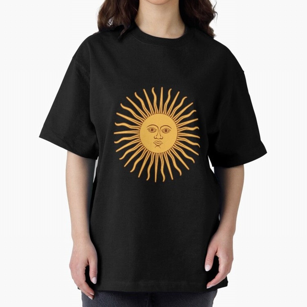 Argentina's Sun Oversized T-Shirt Celebrate Football Dreams Across FIFA World Cup 2026 Spirit, Featuring England and Germany, Messi, Neymar and Mbappe, Football Festival Excitement, Trophy Ambitions, Country Rivalries and Star Player Buzz; Ideal