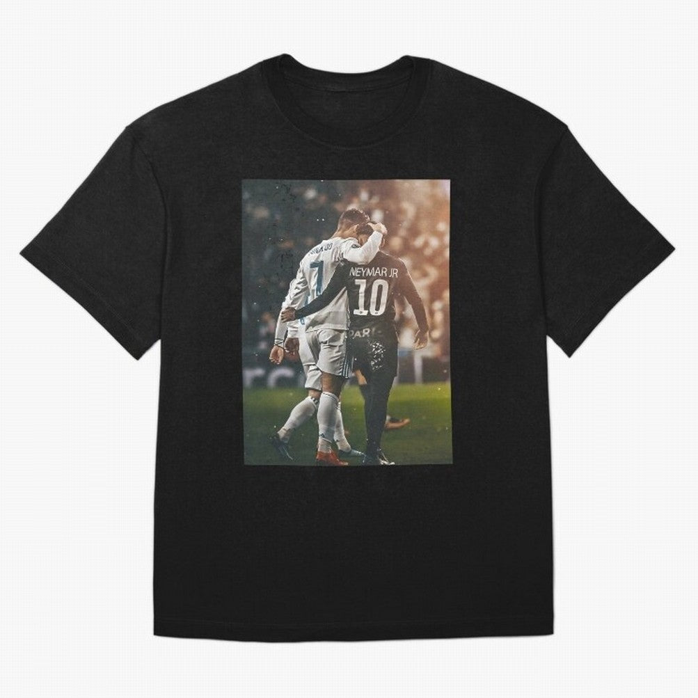 Neymar and Ronaldo Poster	 Oversized T-Shirt Bring a Champion Mindset to FIFA World Cup 2026 USA Canada Mexico Built around Cristiano Ronaldo, Germany Energy, Football Festival Excitement, Trophy Ambitions, Country Rivalries and Star Player Buzz;