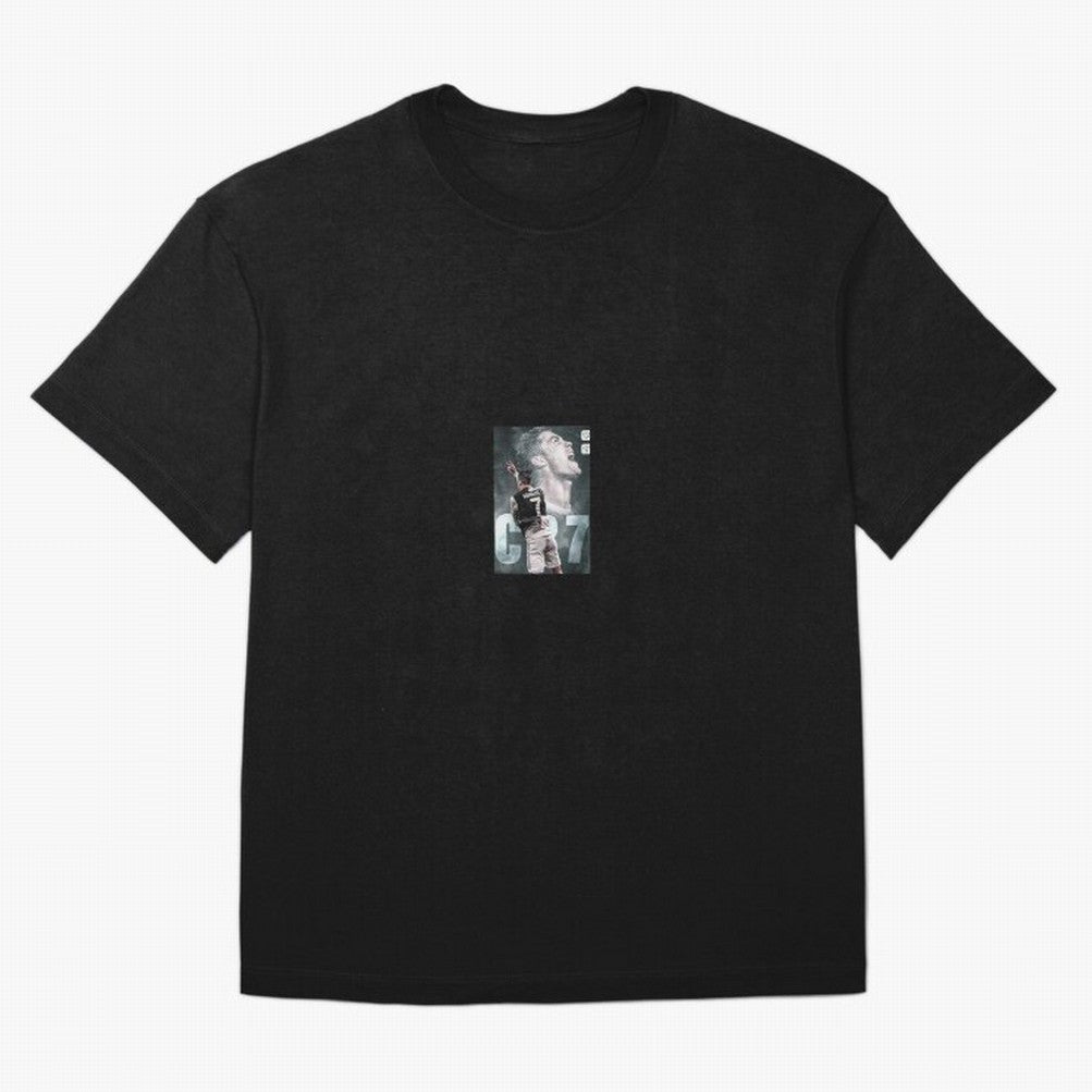 Ronaldo sticker Oversized T-Shirt Build Match Day Hype around FIFA World Cup 2026 USA Canada Mexico, CR7, Spain, Soccer Culture, Superstar Moments, National Team Dreams and Competitive Fire; Ideal for Fans Who Follow Messi, Cristiano Ronaldo, CR7,