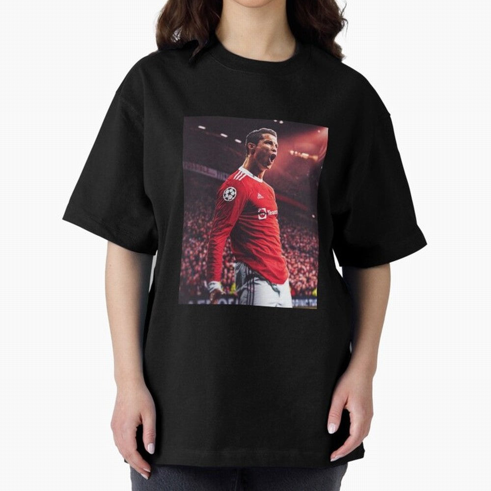 Cristiano Ronaldo CR7 Manchester Home 202122,Ronaldo Gifts, Ronaldo Best Selling , Ronaldo Top Item Oversized T-Shirt Show Love for Legendary Goals in FIFA World Cup 2026 Highlighting Neymar, England Energy, Football Festival Excitement, Trophy