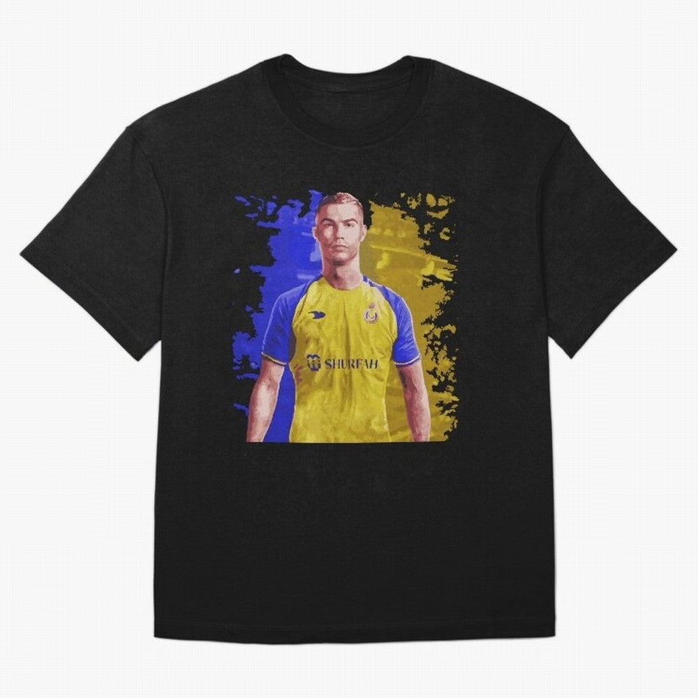 Ronaldo CR7 al nassr Oversized T-Shirt Feel International Energy from Global Football Passion for FIFA World Cup 2026, Highlighting Messi, Neymar and Mbappe, Brazil, Portugal and Argentina, Football Festival Excitement, Trophy Ambitions, Country