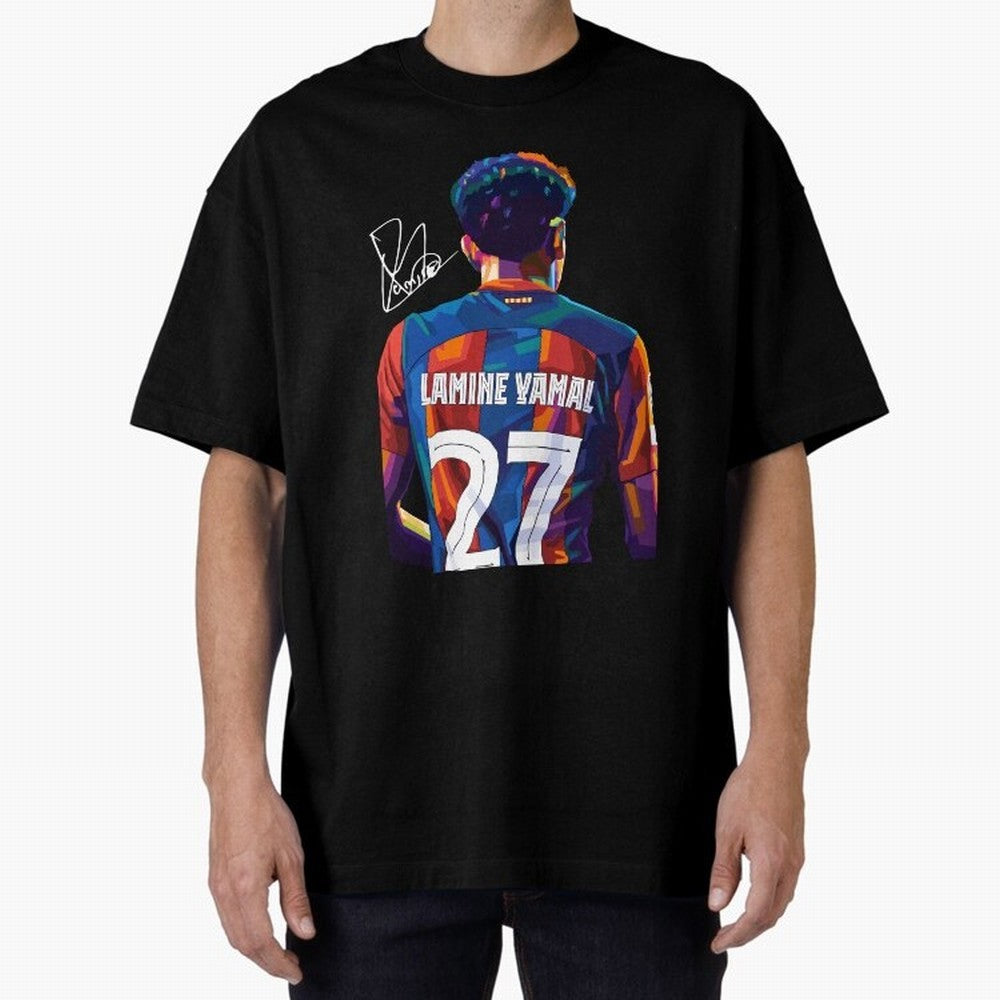 Lamine Yamal Football Player Wpap Art Oversized T-Shirt Show Fan Pride Across the FIFA World Cup 2026 Group Stage Journey through Haaland and Mbappe Highlights, Argentina Pride, Match Day Excitement, Supporter Culture, Golden Goals and Global