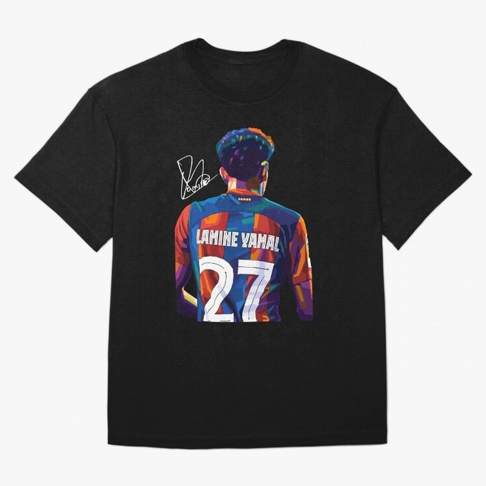 Lamine Yamal Football Player Wpap Art Oversized T-Shirt Show Fan Pride Across the FIFA World Cup 2026 Group Stage Journey through Haaland and Mbappe Highlights, Argentina Pride, Match Day Excitement, Supporter Culture, Golden Goals and Global