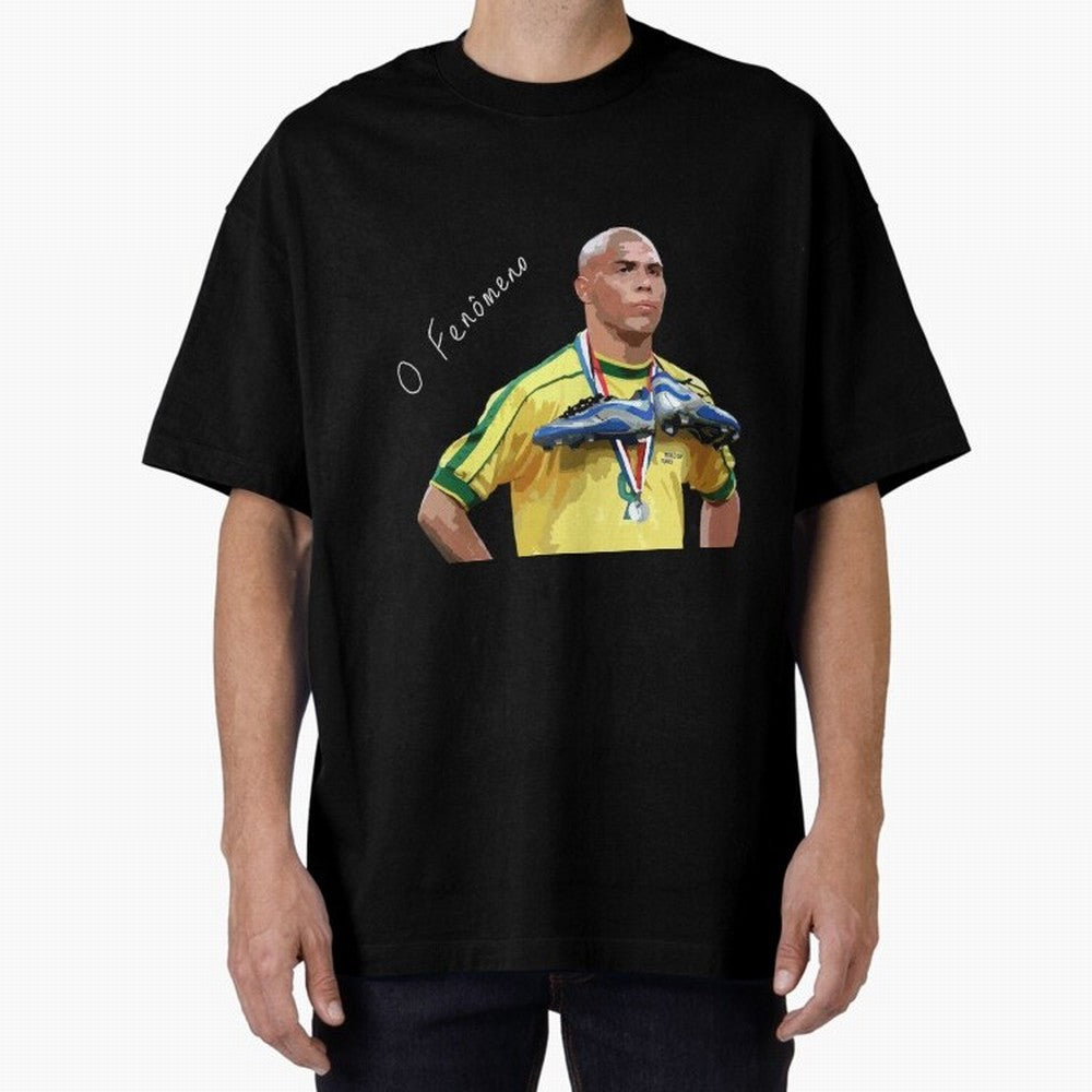 Ronaldo Il Fenomeno Oversized T-Shirt Stand Out with Spirit from Match Day Hype around FIFA World Cup 2026 Group Stage, Messi, Neymar and Mbappe, Argentina and Brazil, Fan Favorite Moments, National Team Passion, Big Match Drama and Soccer History;