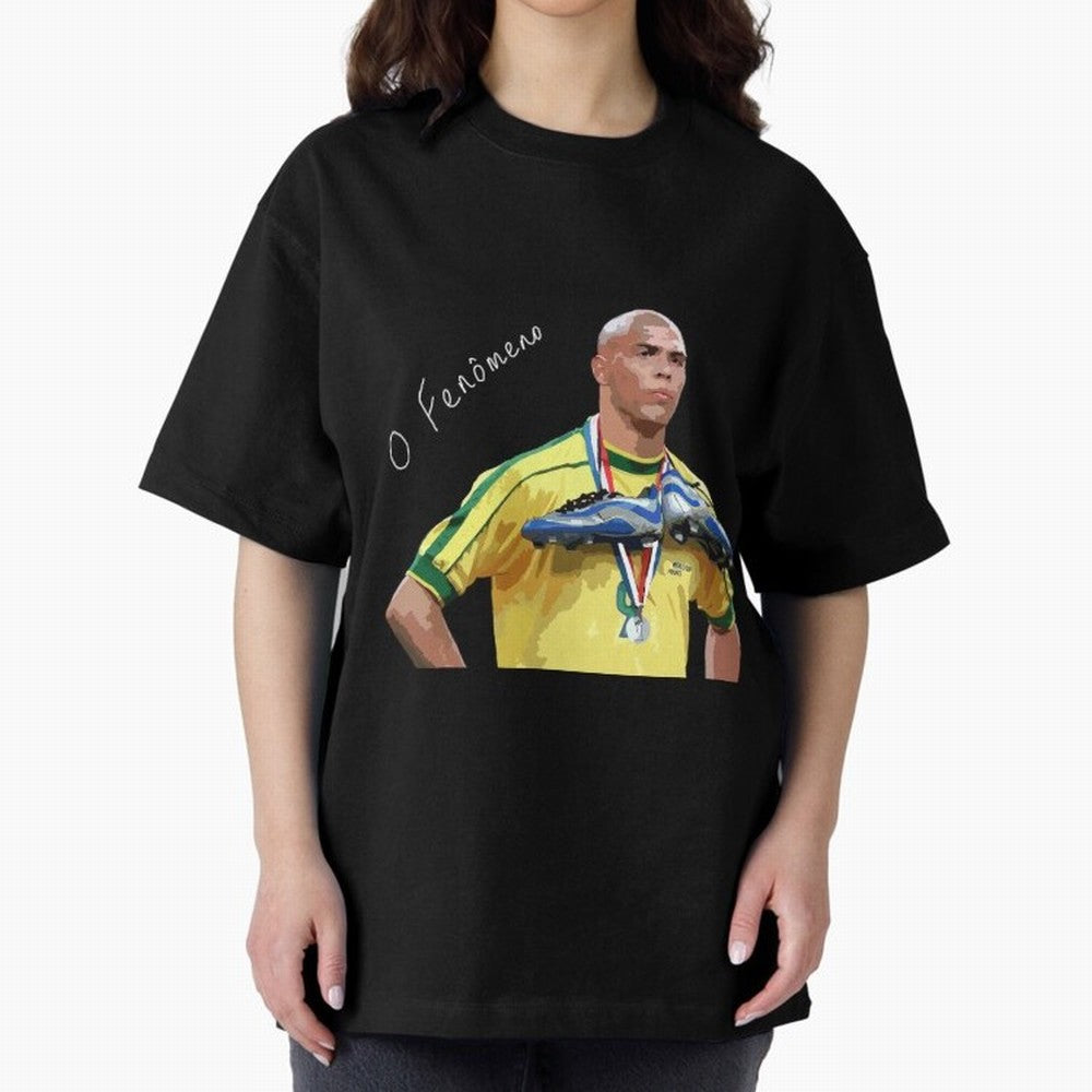 Ronaldo Il Fenomeno Oversized T-Shirt Stand Out with Spirit from Match Day Hype around FIFA World Cup 2026 Group Stage, Messi, Neymar and Mbappe, Argentina and Brazil, Fan Favorite Moments, National Team Passion, Big Match Drama and Soccer History;