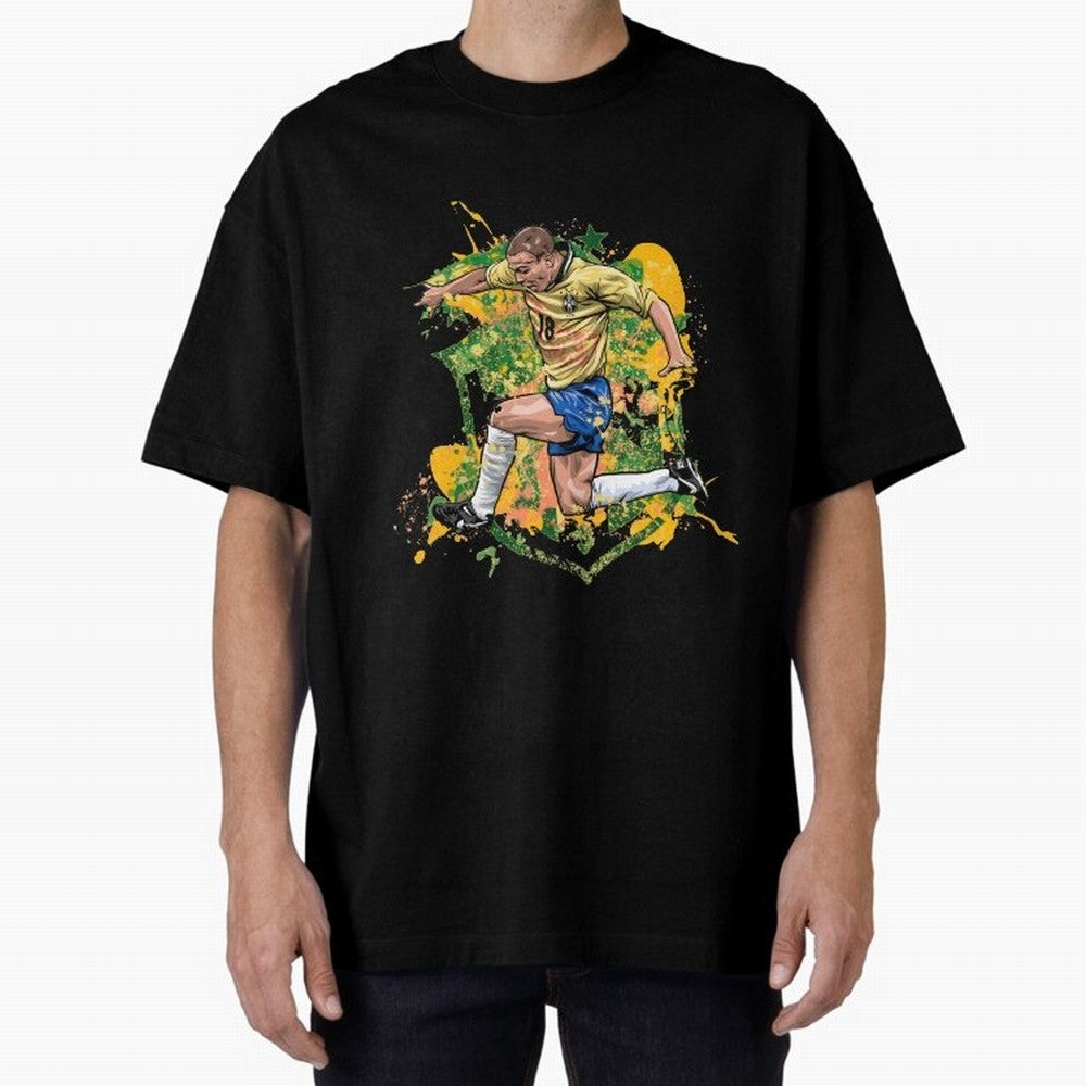 Ronaldo Nazario de Lima - Fenomeno do Brasil Oversized T-Shirt Get Ready for Global Football Passion for FIFA World Cup 2026 USA Canada Mexico, Capturing Cristiano Ronaldo, England, France and Netherlands, Stadium Memories, Football Loyalty,