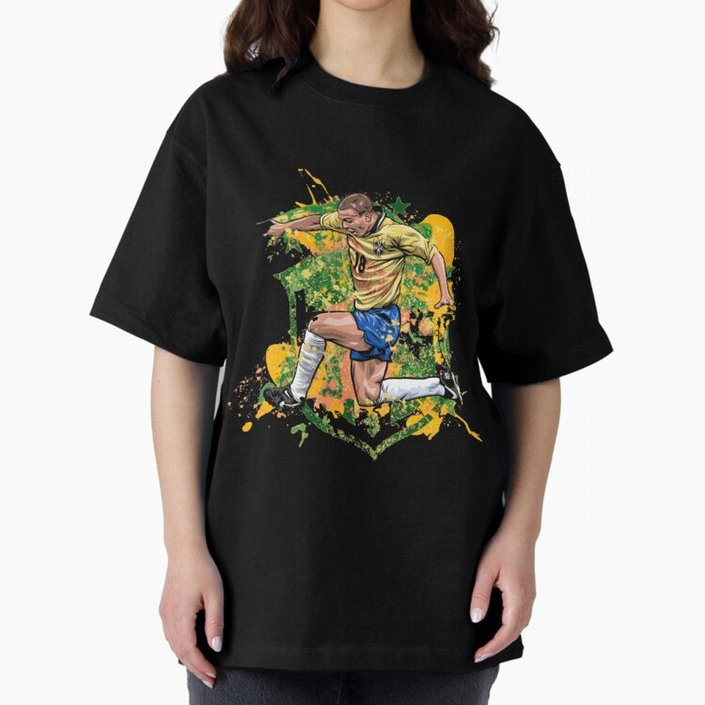 Ronaldo Nazario de Lima - Fenomeno do Brasil Oversized T-Shirt Get Ready for Global Football Passion for FIFA World Cup 2026 USA Canada Mexico, Capturing Cristiano Ronaldo, England, France and Netherlands, Stadium Memories, Football Loyalty,