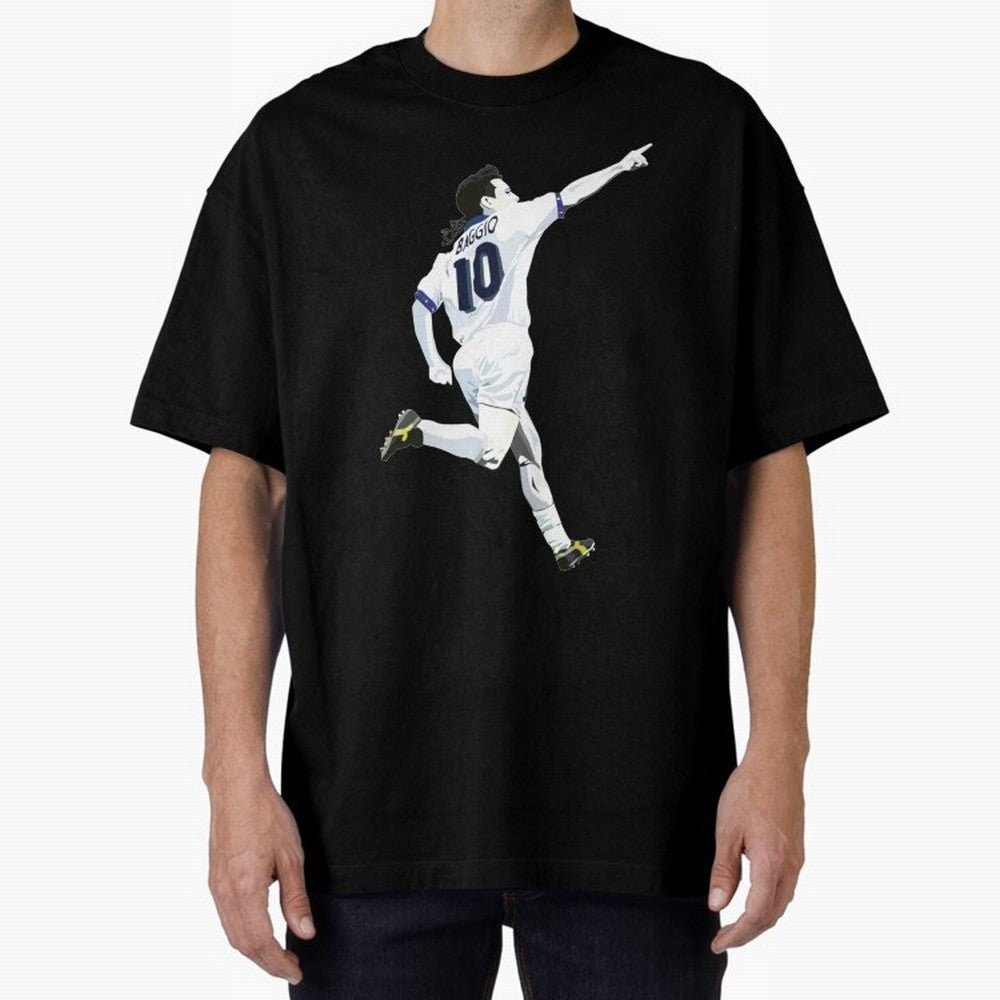 Roberto Baggio - Italy | Mbappe gift Oversized T-Shirt Celebrate Rivalries and Pride in Match Day Hype around FIFA World Cup 2026 USA Canada Mexico, Neymar, Spain, Goal Celebration Energy, Supporter Heritage, Football Icons and Worldwide Tournament