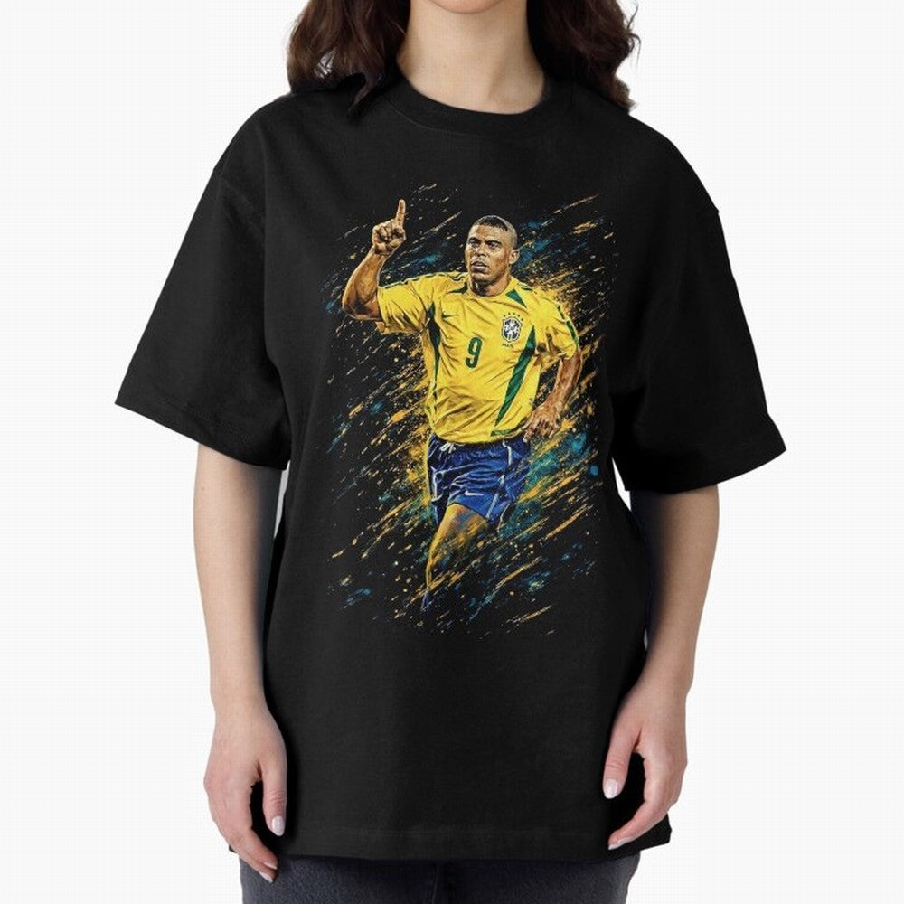 R9 Ronaldo Football Legend Oversized T-Shirt Keep the Legacy of FIFA World Cup 2026 USA Canada Mexico Built around Cristiano Ronaldo, Haaland and CR7, Brazil Energy, Sports Nostalgia, International Competition, Famous Players and Unforgettable
