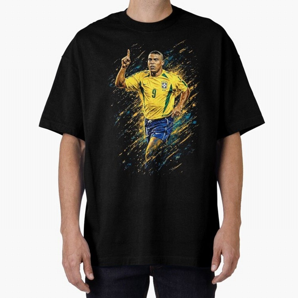 R9 Ronaldo Football Legend Oversized T-Shirt Keep the Legacy of FIFA World Cup 2026 USA Canada Mexico Built around Cristiano Ronaldo, Haaland and CR7, Brazil Energy, Sports Nostalgia, International Competition, Famous Players and Unforgettable