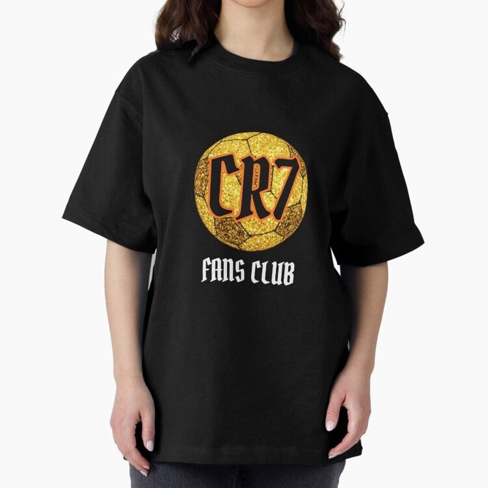 CR7 BLK 2 Oversized T-Shirt Feel Match Day Hype around FIFA World Cup 2026 Group Stage, Cristiano Ronaldo, Haaland and CR7, England, France and Netherlands, Football Passion, Legendary Performances, Festival Vibes and Supporter Community; Perfect