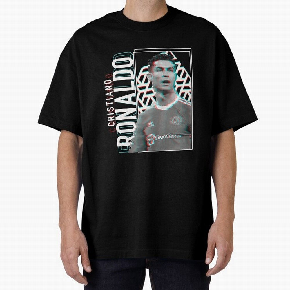 Cristiano Ronaldo sport Oversized T-Shirt Celebrate the Road through FIFA World Cup 2026 Group Stage Capturing Mbappe, Spain Energy, Retro Football Energy, Iconic Rivalries, Trophy Chase Drama and Stadium Atmosphere; Perfect for Fans, Collectors,