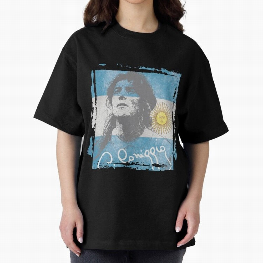 Claudio Caniggia Oversized T-Shirt Represent the Passion of FIFA World Cup 2026 Group Stage for Fans of Messi and Cristiano Ronaldo and Argentina and Brazil, Bringing Worldwide Fan Energy, Dramatic Goals, Stadium Lights and Championship
