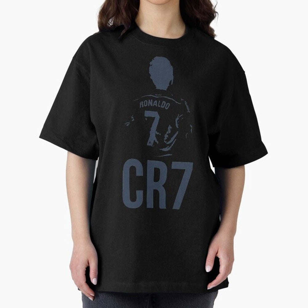CR7 - Cristiano Ronaldo Oversized T-Shirt Represent the Passion of FIFA World Cup 2026 Spirit, Capturing Portugal, Spain and Germany, Mbappe, Goal Celebration Energy, Supporter Heritage, Football Icons and Worldwide Tournament Joy; Great for