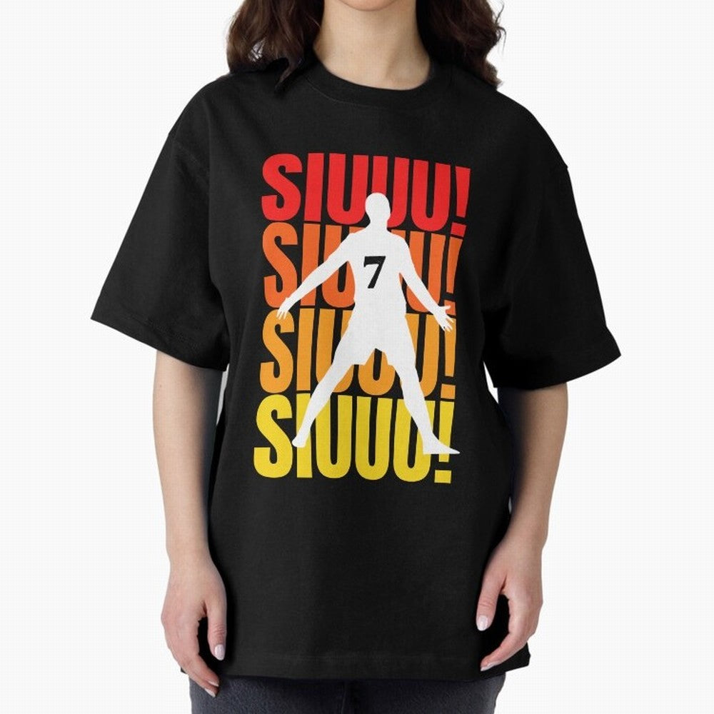 Christiano Ronaldo Siuuu Oversized T-Shirt Celebrate Global Passion for the FIFA World Cup 2026 Group Stage Journey through Haaland Highlights, Netherlands Pride, Supporter Pride, Iconic Celebrations, Legendary Names and Global Match Day Energy;