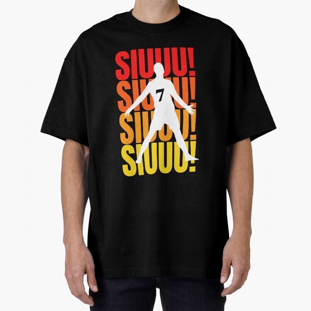 Christiano Ronaldo Siuuu Oversized T-Shirt Celebrate Global Passion for the FIFA World Cup 2026 Group Stage Journey through Haaland Highlights, Netherlands Pride, Supporter Pride, Iconic Celebrations, Legendary Names and Global Match Day Energy;