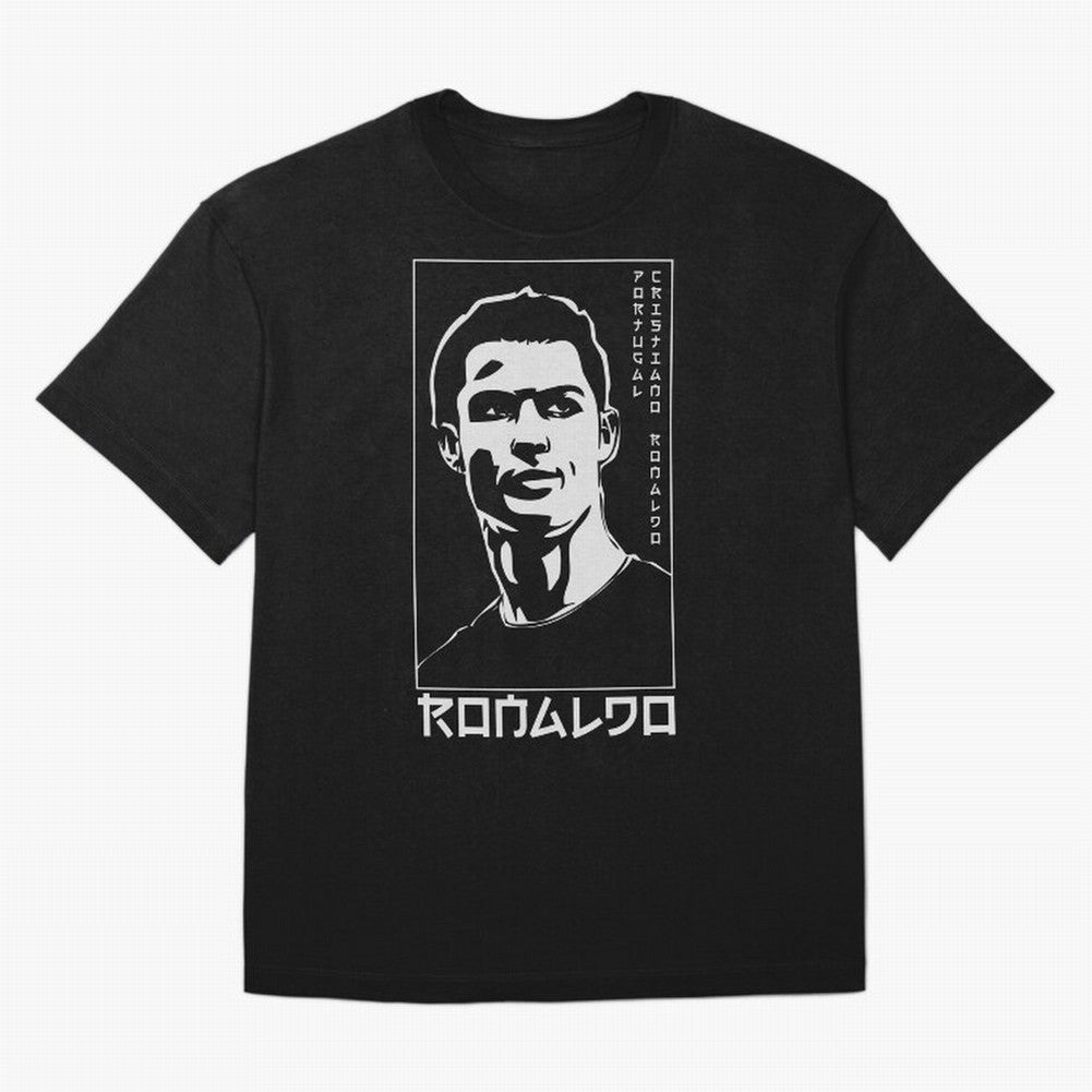 Ronaldo Japanese Style Portrait art illustration Oversized T-Shirt Celebrate Golden Goal Energy in the FIFA World Cup 2026 USA Canada Mexico Journey through Messi, Neymar and Mbappe Highlights, Brazil, Portugal and Argentina Pride, Vintage Soccer