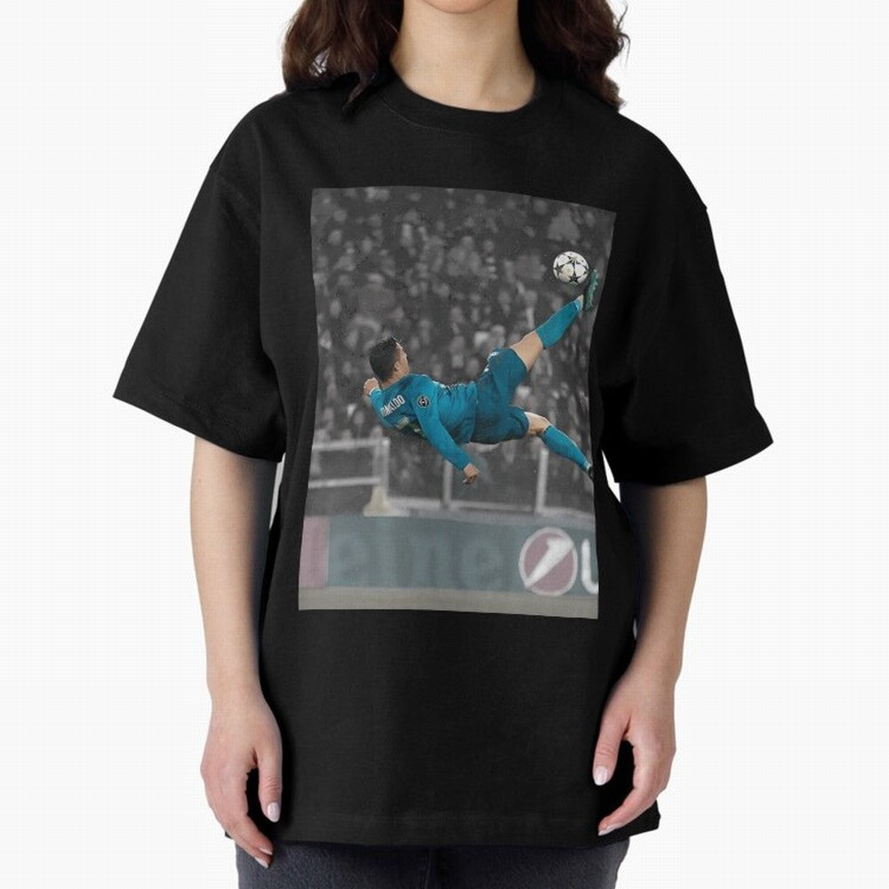C Ronaldo Poster	 Oversized T-Shirt Bring Supporter Culture to the FIFA World Cup 2026 Journey through Neymar Highlights, France and Portugal Pride, Football Festival Excitement, Trophy Ambitions, Country Rivalries and Star Player Buzz; Great for