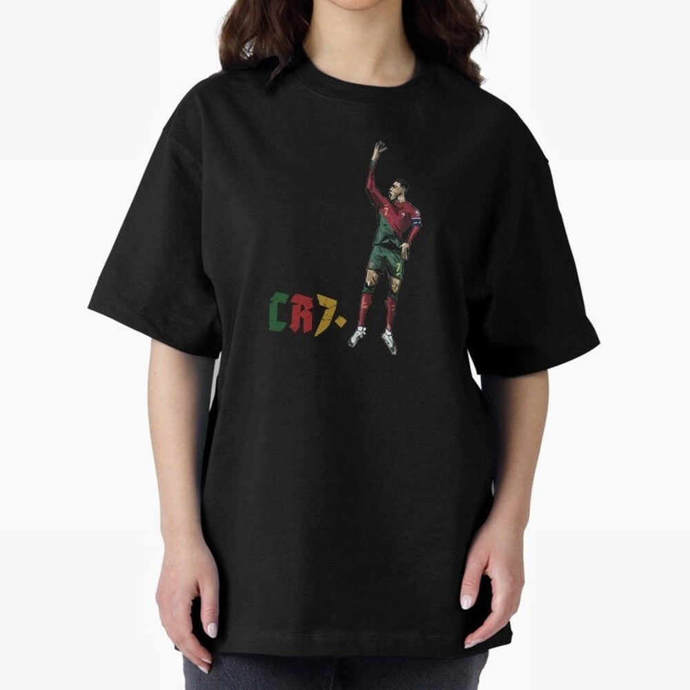 CR7. Oversized T-Shirt Turn Every Weekend Toward Match Day Hype around FIFA World Cup 2026 Group Stage, Messi, Neymar and Mbappe, Portugal, Spain and Germany, Vintage Soccer Flavor, Modern Football Stars, National Flags and Final Night Emotion;