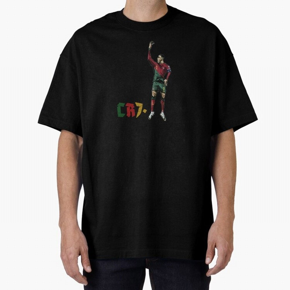 CR7. Oversized T-Shirt Turn Every Weekend Toward Match Day Hype around FIFA World Cup 2026 Group Stage, Messi, Neymar and Mbappe, Portugal, Spain and Germany, Vintage Soccer Flavor, Modern Football Stars, National Flags and Final Night Emotion;