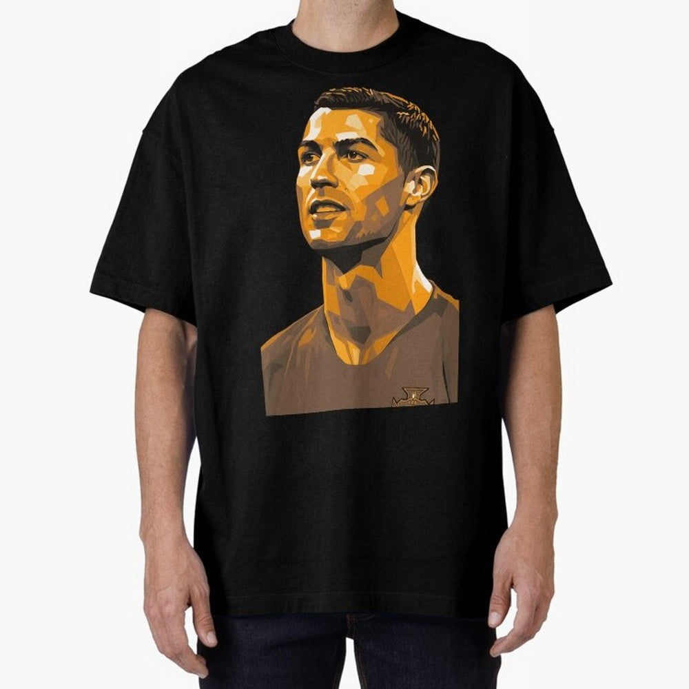 Ronaldo Oversized T-Shirt Capture the FIFA World Cup 2026 USA Canada Mexico Journey through Mbappe Highlights, Portugal, Spain and Germany Pride, Championship Spirit, Famous Goals, Roaring Crowds and International Football Unity; Created for Match