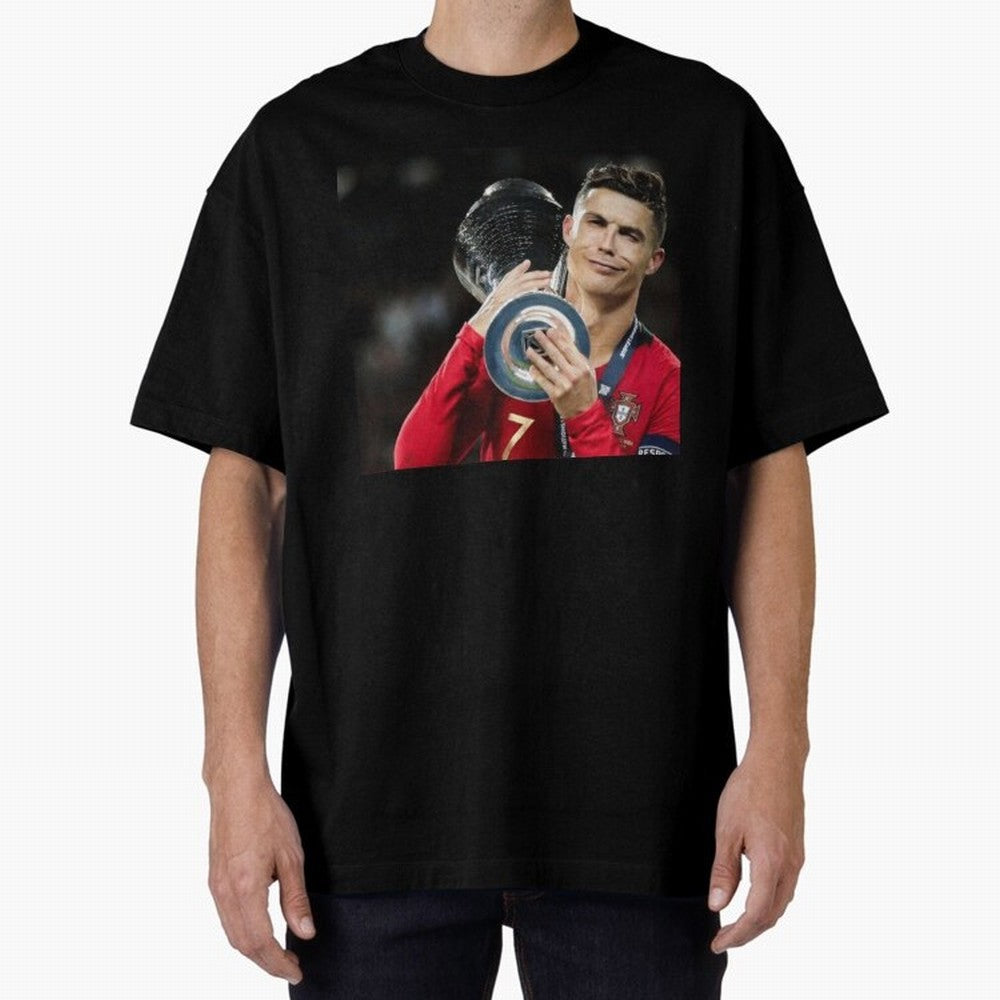 Ronaldo Oversized T-Shirt Capture the FIFA World Cup 2026 Group Stage Journey through Neymar, Haaland and Cristiano Ronaldo Highlights, Portugal Pride, Stadium Chants, National Pride, Trophy Dreams and Unforgettable Football Memories; Made for Die