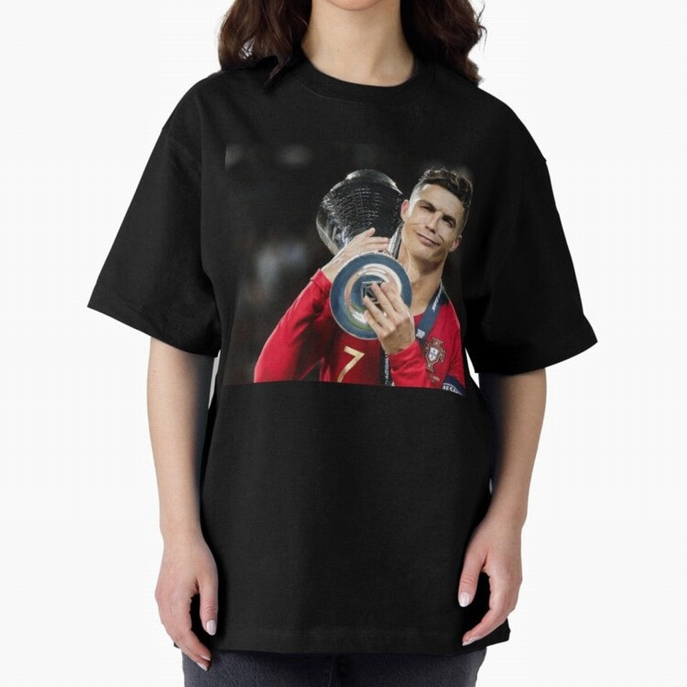 Ronaldo Oversized T-Shirt Capture the FIFA World Cup 2026 Group Stage Journey through Neymar, Haaland and Cristiano Ronaldo Highlights, Portugal Pride, Stadium Chants, National Pride, Trophy Dreams and Unforgettable Football Memories; Made for Die