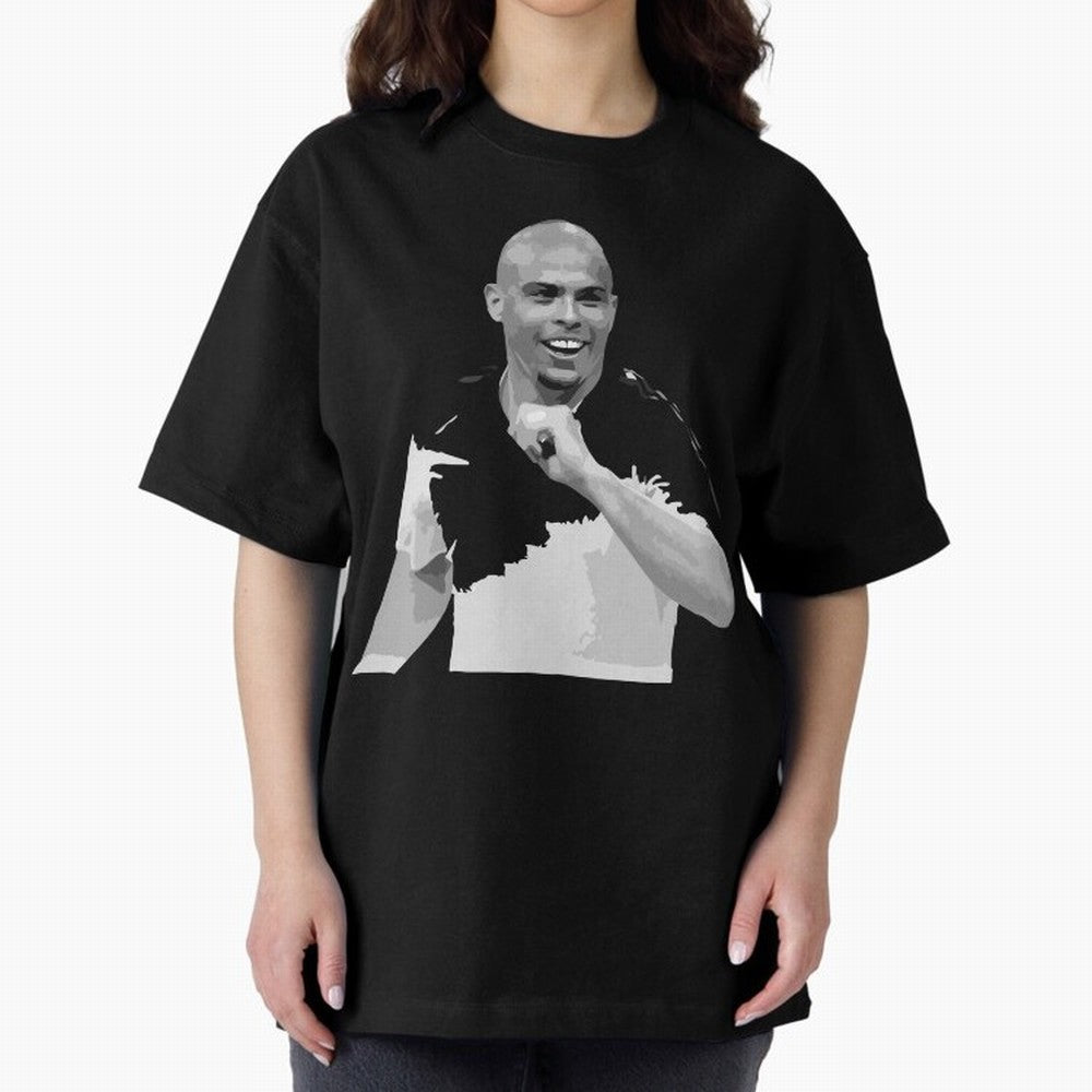 R9 Ronaldo Oversized T-Shirt Capture the FIFA World Cup 2026 Group Stage Journey through CR7 Highlights, Portugal, Spain and Germany Pride, Vintage Soccer Flavor, Modern Football Stars, National Flags and Final Night Emotion; Made for Die Hard