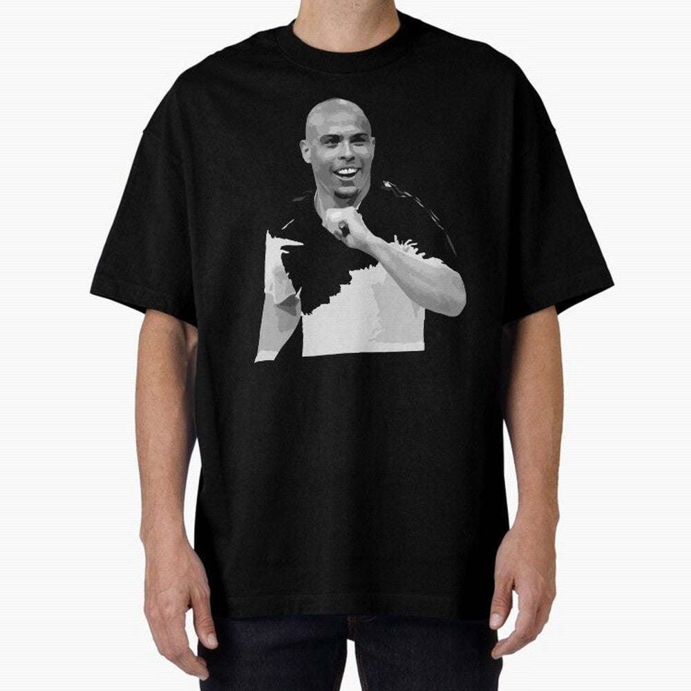 R9 Ronaldo Oversized T-Shirt Capture the FIFA World Cup 2026 Group Stage Journey through CR7 Highlights, Portugal, Spain and Germany Pride, Vintage Soccer Flavor, Modern Football Stars, National Flags and Final Night Emotion; Made for Die Hard