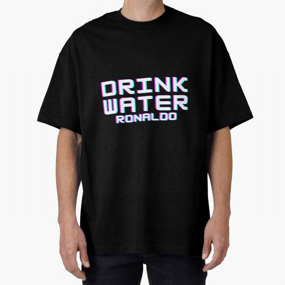 drink water ronaldo Oversized T-Shirt Make Your Look Match Global Football Passion for FIFA World Cup 2026, Centered on Messi and Cristiano Ronaldo, France and Portugal, Football Festival Excitement, Trophy Ambitions, Country Rivalries and Star